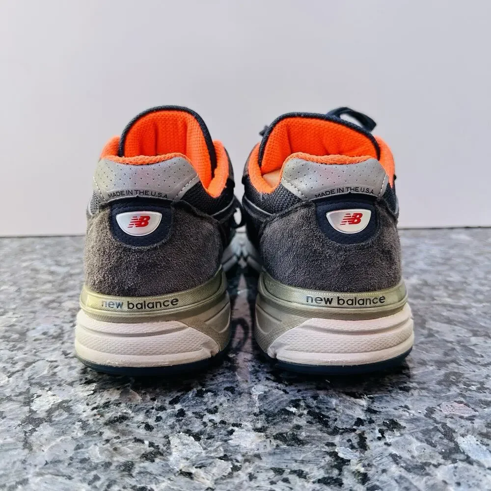New Balance 990v4 W990NV4 Running Shoes Navy Orange Women's Sz 10 B Made in USA